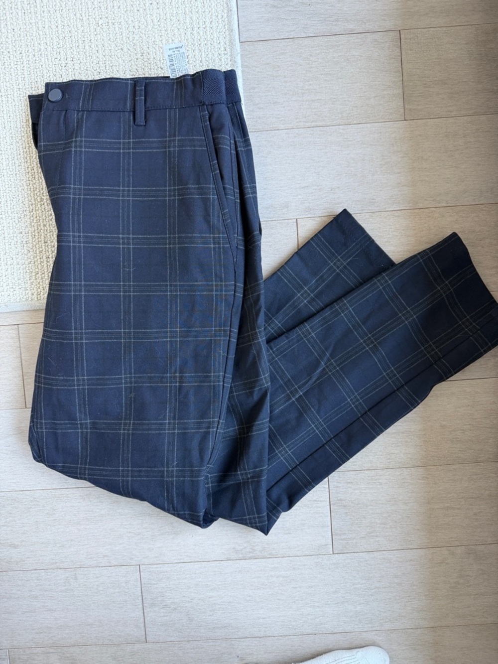 Zara Classic Men's Navy Plaid Dress Pants